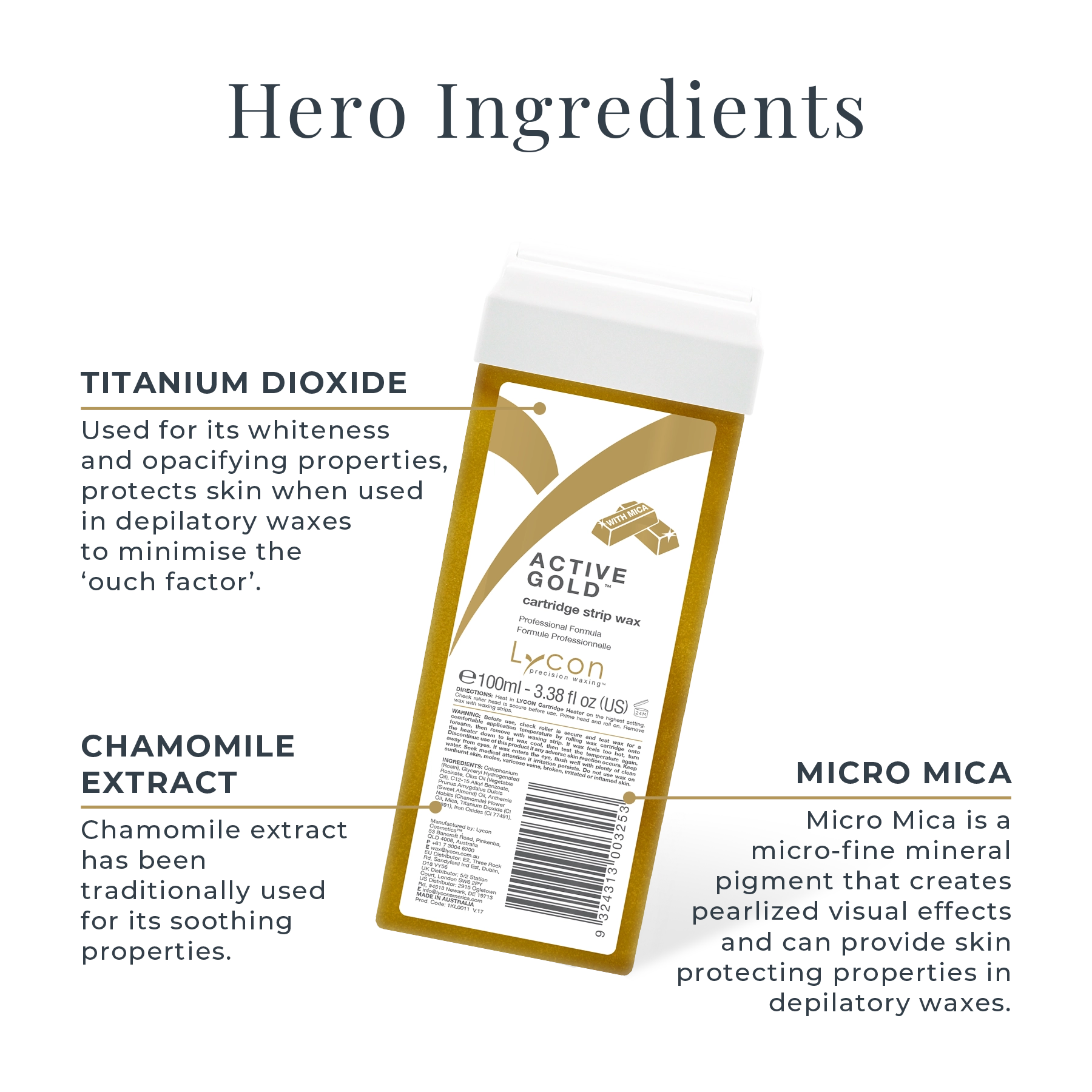 Active Gold Strip Wax Cartridge