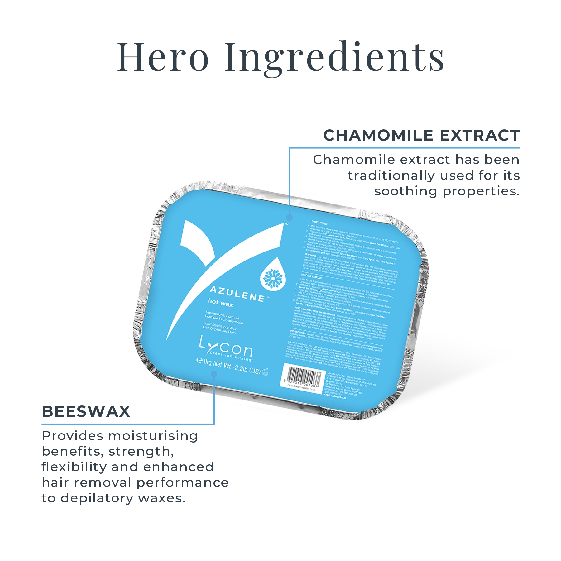 Azulene Hot Wax Key Ingredients