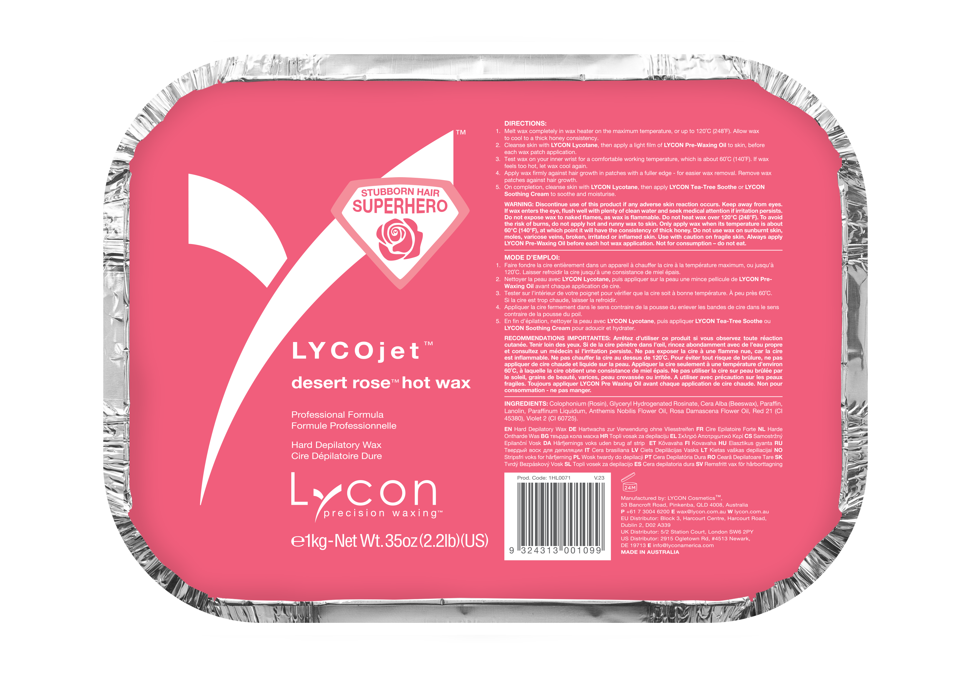 LYCOjet Desert Rose Hot Wax