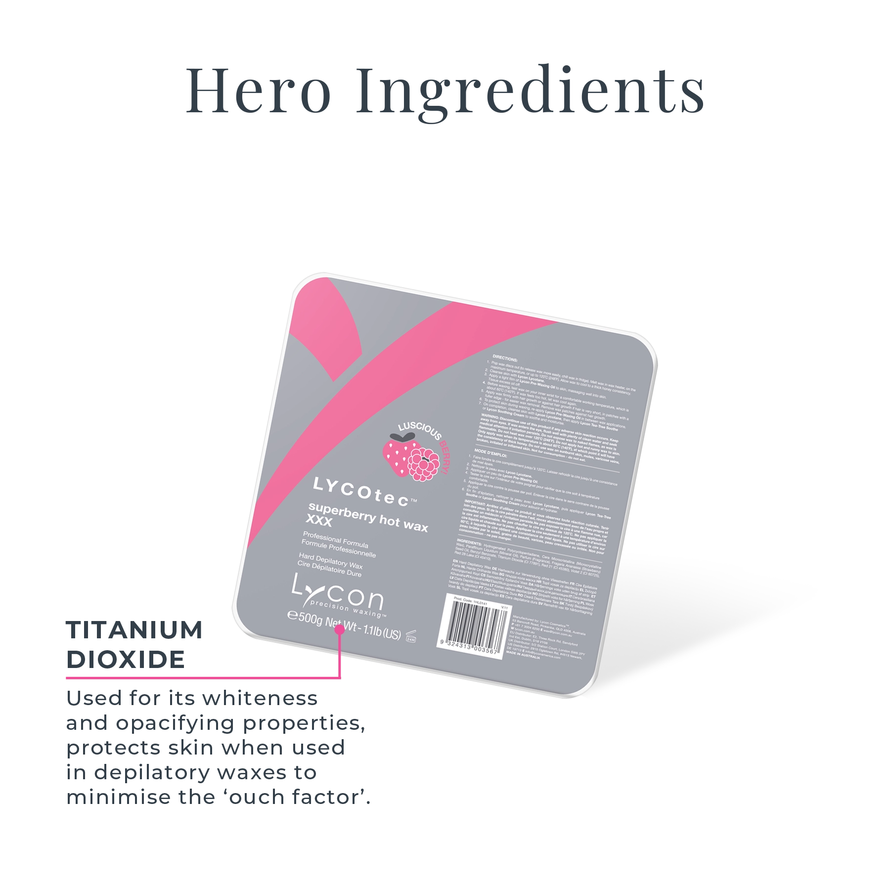 LYCOtec Superberry Hot Wax Key Ingredients