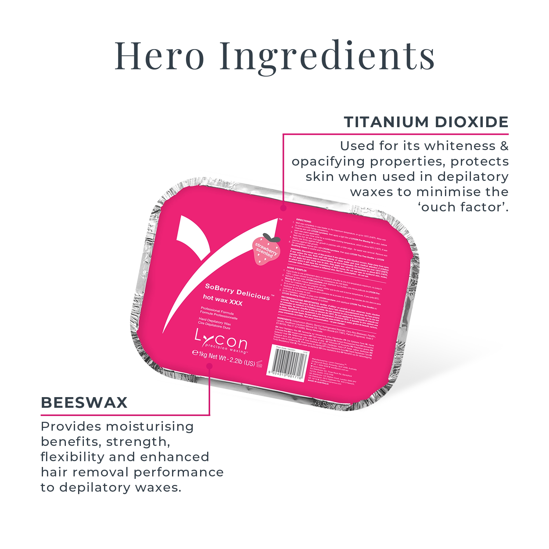 SoBerry Hot Wax Key Ingredients