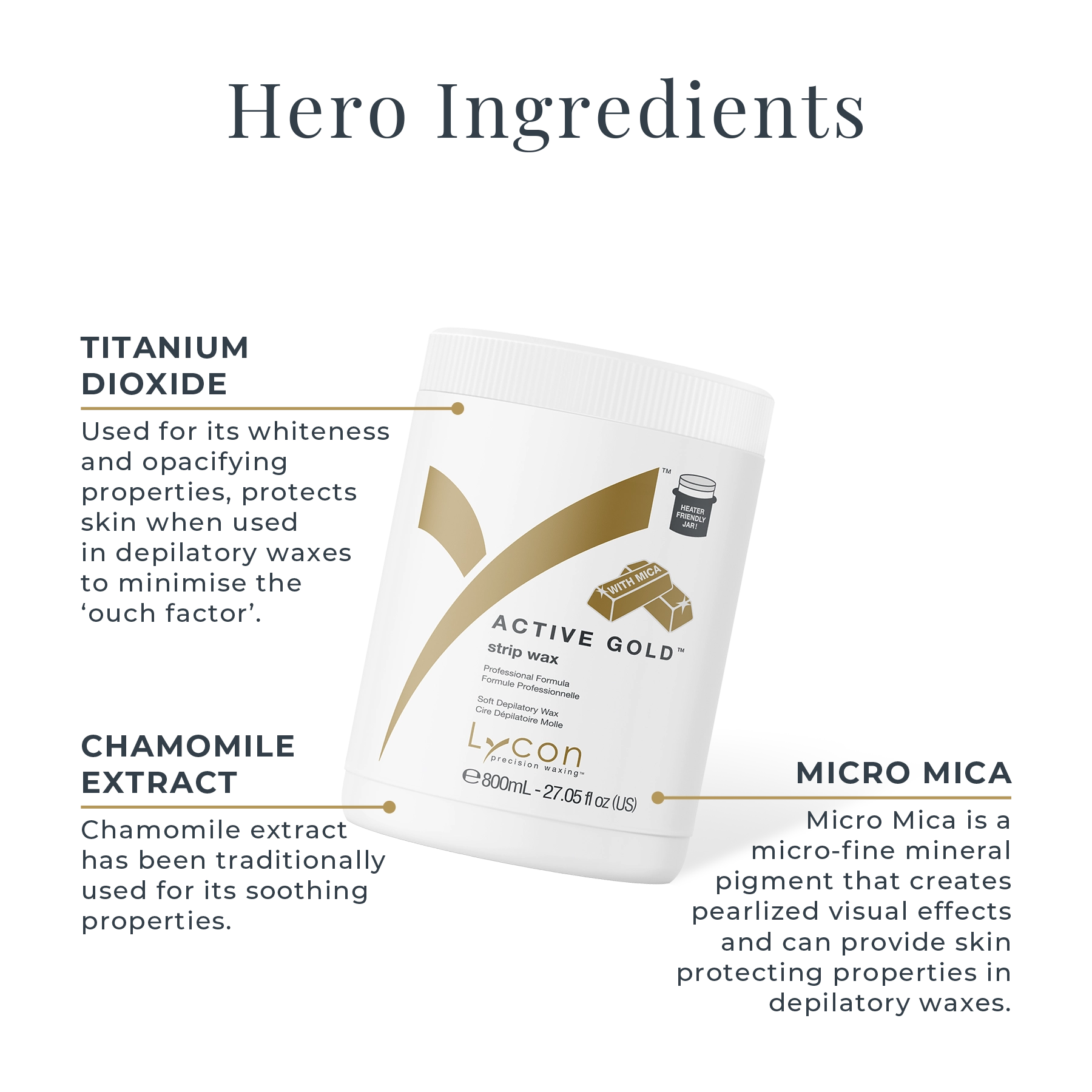 Active Gold Strip Wax Key Ingredients