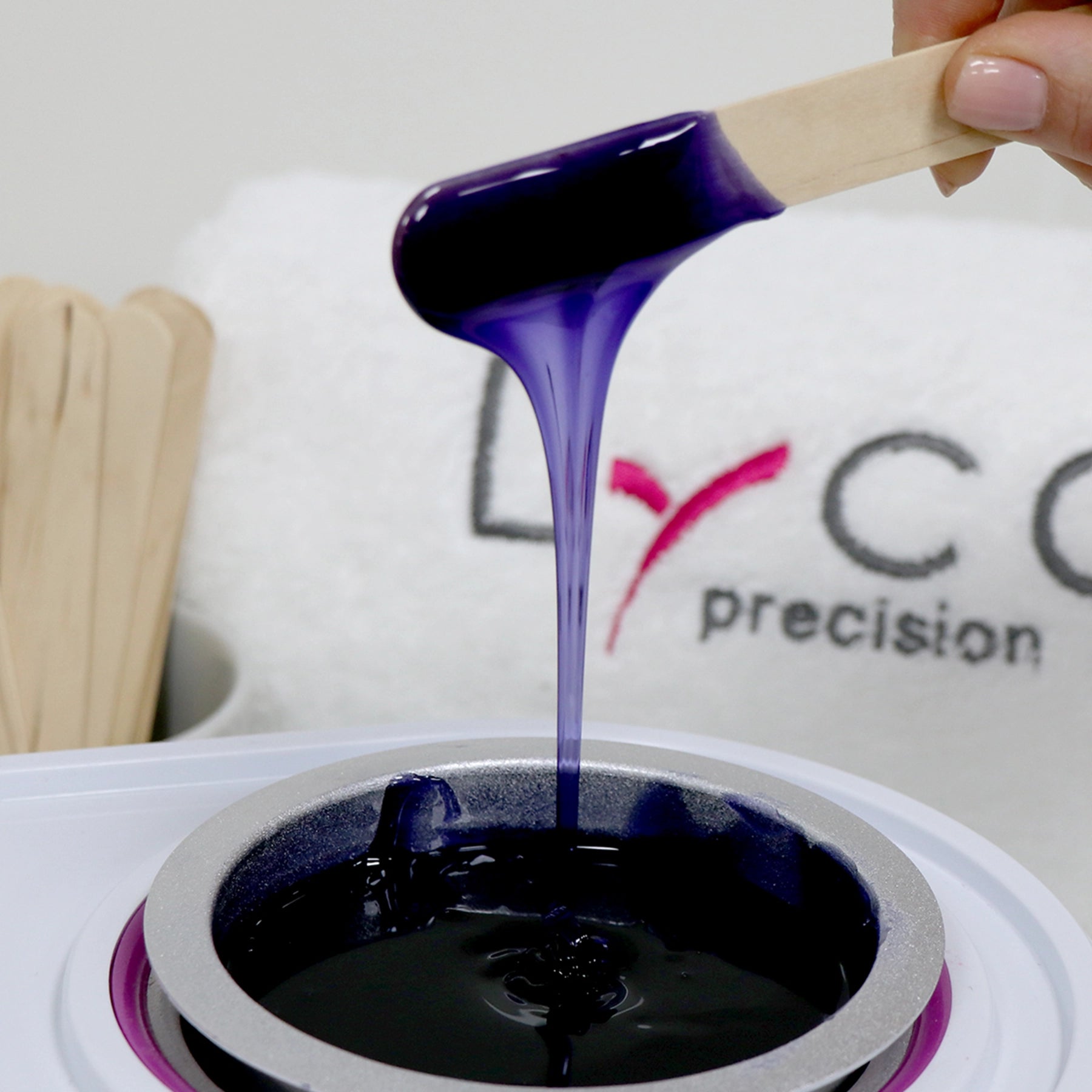 LYCOjet Lavender Hot Wax in heater