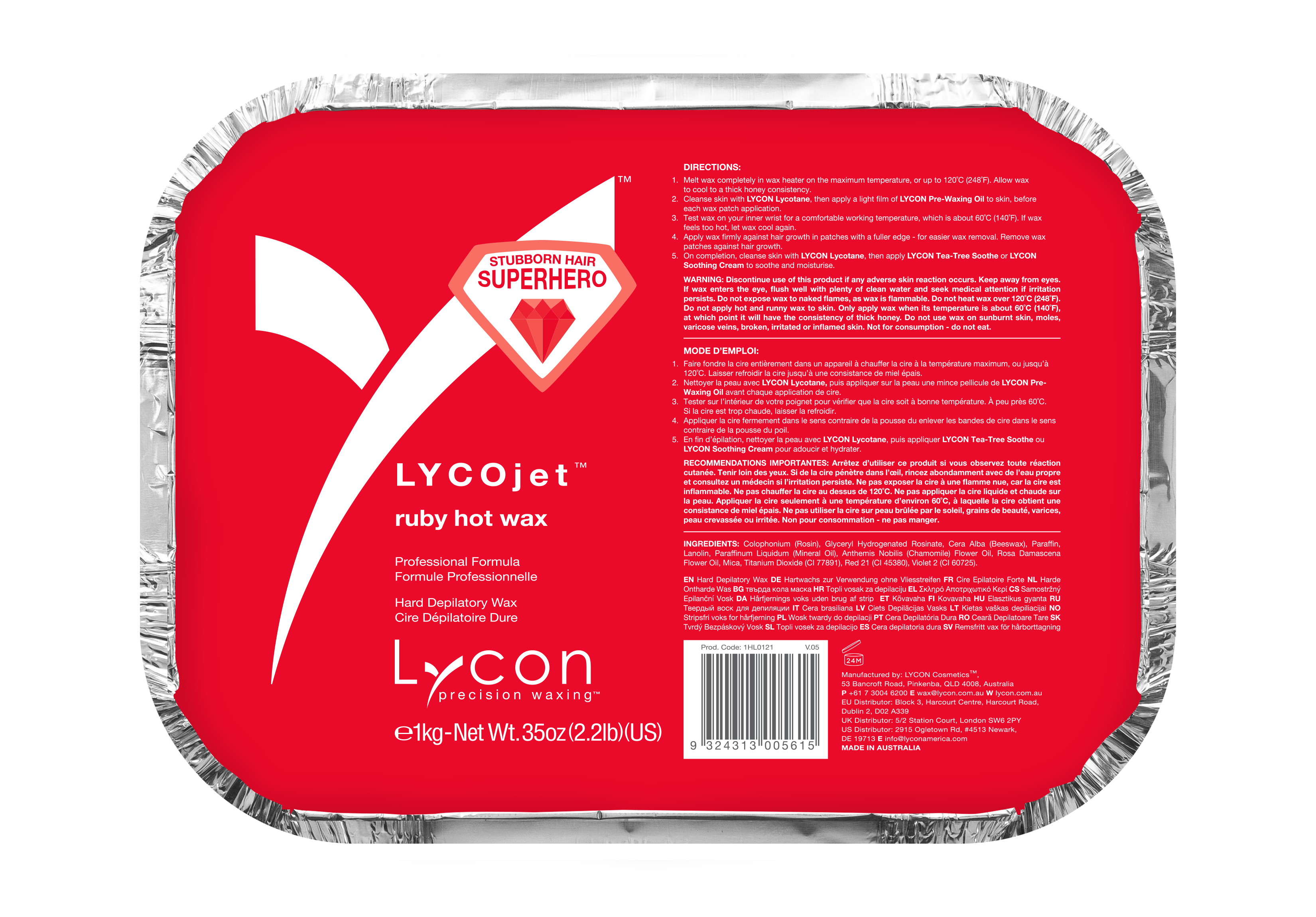 LYCOjet Ruby Hot Wax