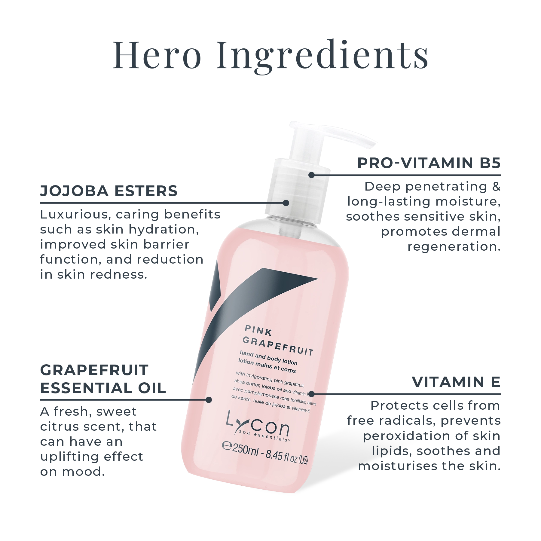 Pink Grapefruit Hand and Body Lotion Key Ingredients