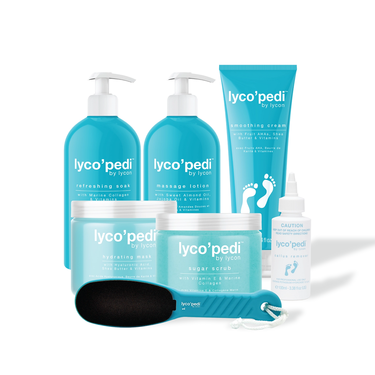 【新品未使用】Lycon ライコペディ プロ仕様フットケア 6点セット lyco'pedi Professional Kit